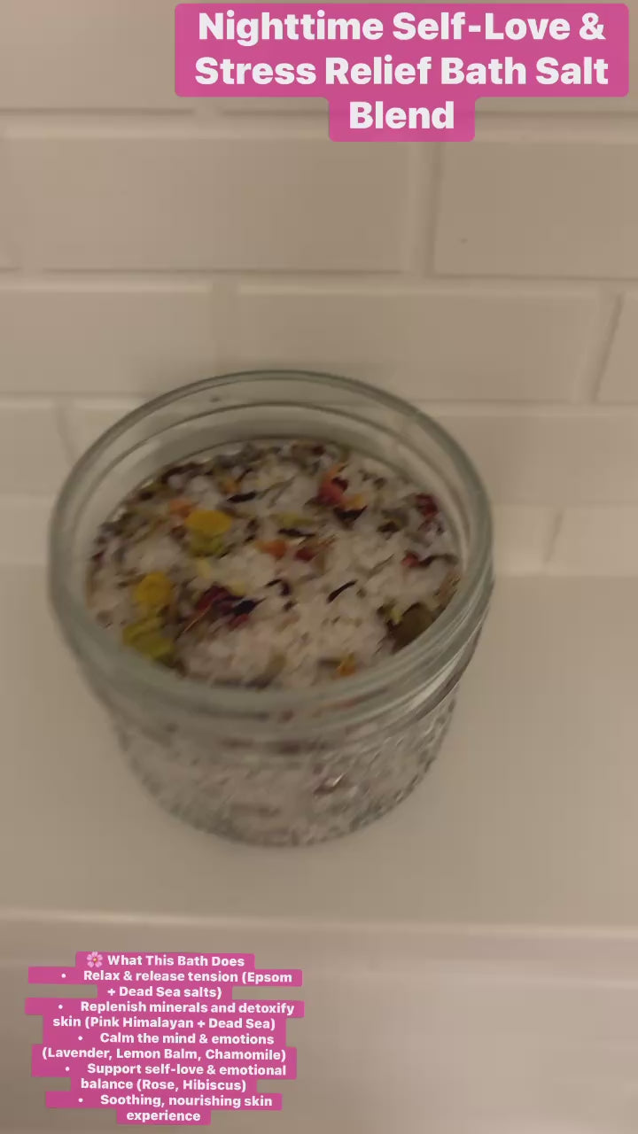 🌙 Self-Love & Stress Relief Bath Salt Blend